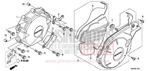 WECHSELSTROM-GENERATORABDECKUNG (CBR1000RR-2MA/RA/SA) CBR1000RAG de 2016